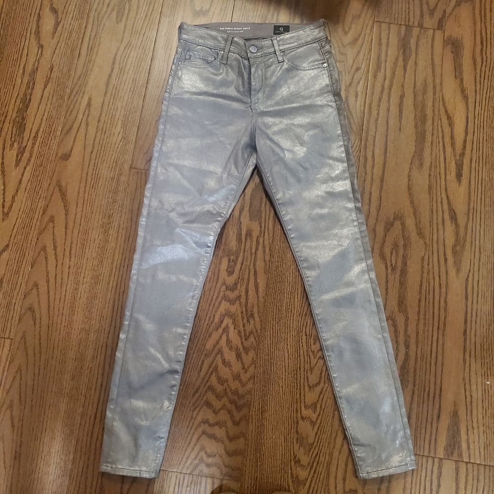 AG Adriano Goldschmied Women's Farrah High-Rise Skinny Fit Leatherette 25